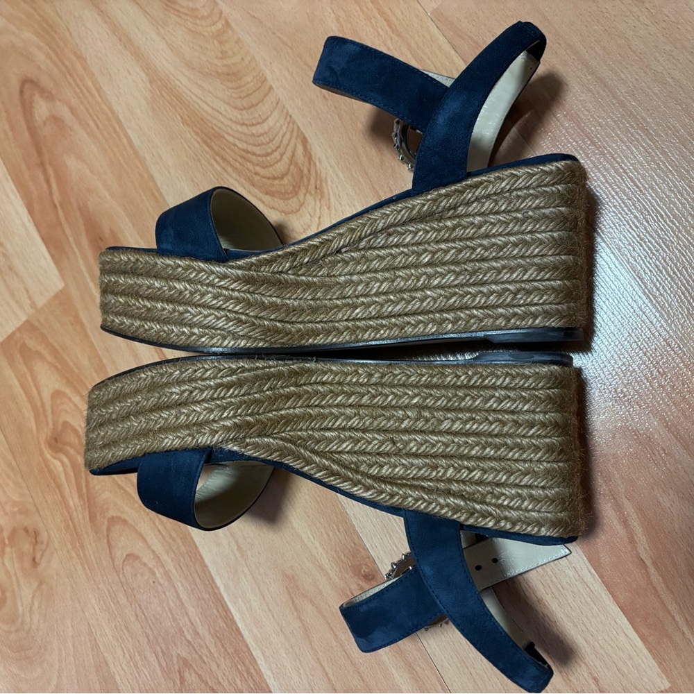 Jimmy Choo Black Wedge Sandals - Picture 6 of 11